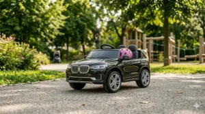 A premium licensed miniature SUV ride on toy with parental remote control for children ages 3 to 5.