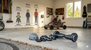 An illustrative sizing chart helping parents choose safely sized ride on toys for 10 year olds based on weight limits.